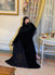 Wisteria Velvet - Side Contrast abaya