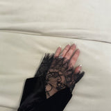 Wisteria Velvet - Side Contrast abaya