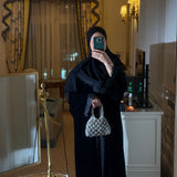 Midnight Wisteria - Sparkle Lace Velvet abaya