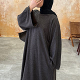 Brown Coal Knit Jumper Dress